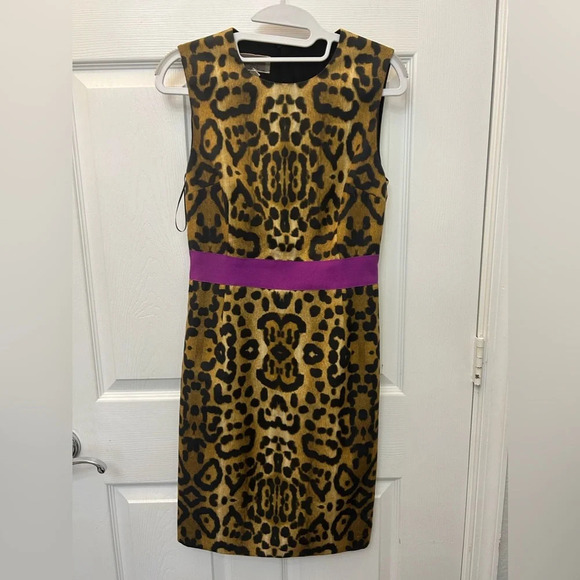 ! Giambattista Valli Leopard Print Cotton Dress Size XS - Picture 1 of 4